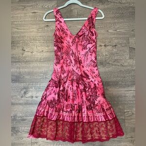 Flapper-style Hot-Pink Dress